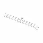 Светодиодный светильник для магнитной системы LeDron MATTE LINE MATTE LINE 880 Black 4K