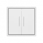 Двухклавишный выключатель с LED-подсветкой LeDron 2 Gang 1 Way LED White