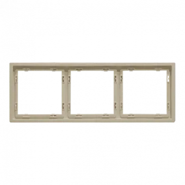 Рамка на 3 поста для розеток и выключателей LeDron 3 Frame PC Cashmere