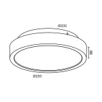 Накладной светодиодный светильник LeDron PATIO R 5764A-LED