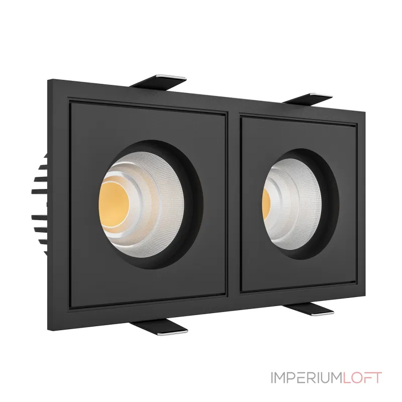 Встраиваемый светодиодный светильник LeDron BRUTAL BRUTAL SQ2 Black TRIAC 4000K