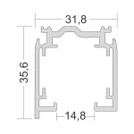 Трехфазный трек (накладной) Ledron АВД-5102 1250 мм Black от ImperiumLoft