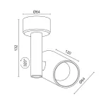 Потолочный поворотный светодиодный светильник LeDron CSU0609 CSU0609-C Black TRIAC