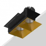 Встраиваемый светодиодный светильник LeDron RISE SQ H KIT2 RISE SQ H KIT2 LED 4K Gold
