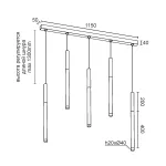 Подвесной светильник LeDron SAGITONY E T40 Wooden E5 T40 Wooden 200 Bl