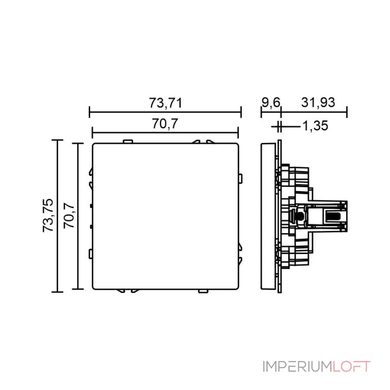 Заглушка для рамок LeDron Blank Panel White от ImperiumLoft