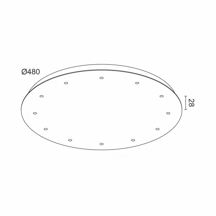 Основание круглое LeDron D500-12 Основание Ф500 (черный) от ImperiumLoft