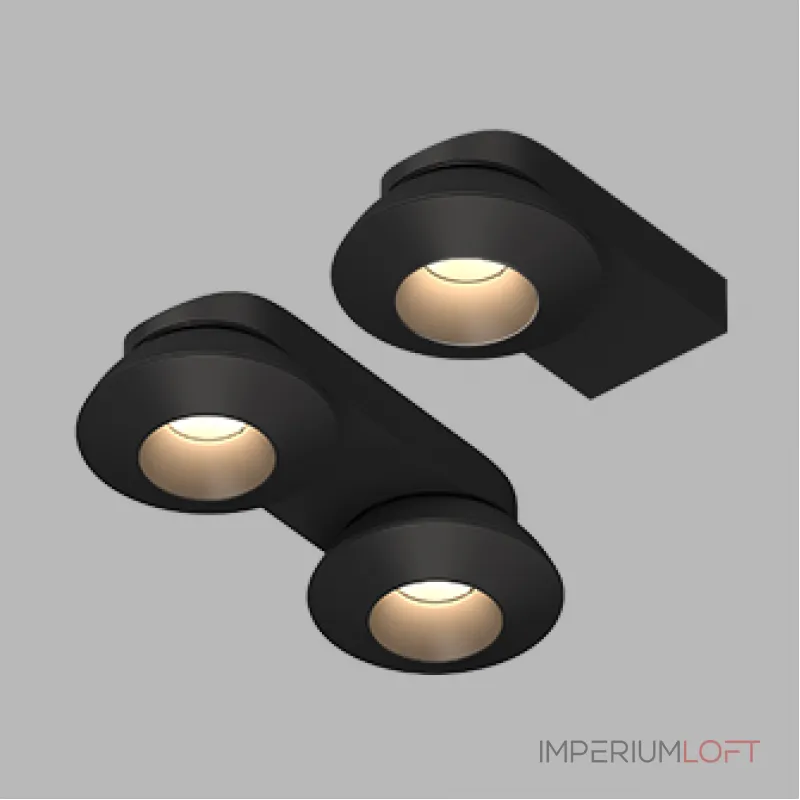 Потолочный поворотный светодиодный светильник LeDron KRIS SLIM KRIS SLIM 2 Black