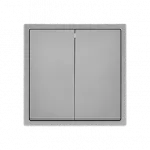 Выключатель двухклавишный звонкового типа LeDron 2G Reset Light Grey от ImperiumLoft