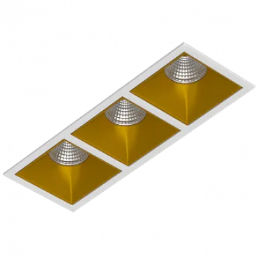 Встраиваемый светодиодный светильник LeDron RISE KIT RISE KIT 3 LED 3000K White-Gold