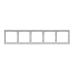 Рамка на 5 постов для розеток и выключателей LeDron 5 Frame PC White