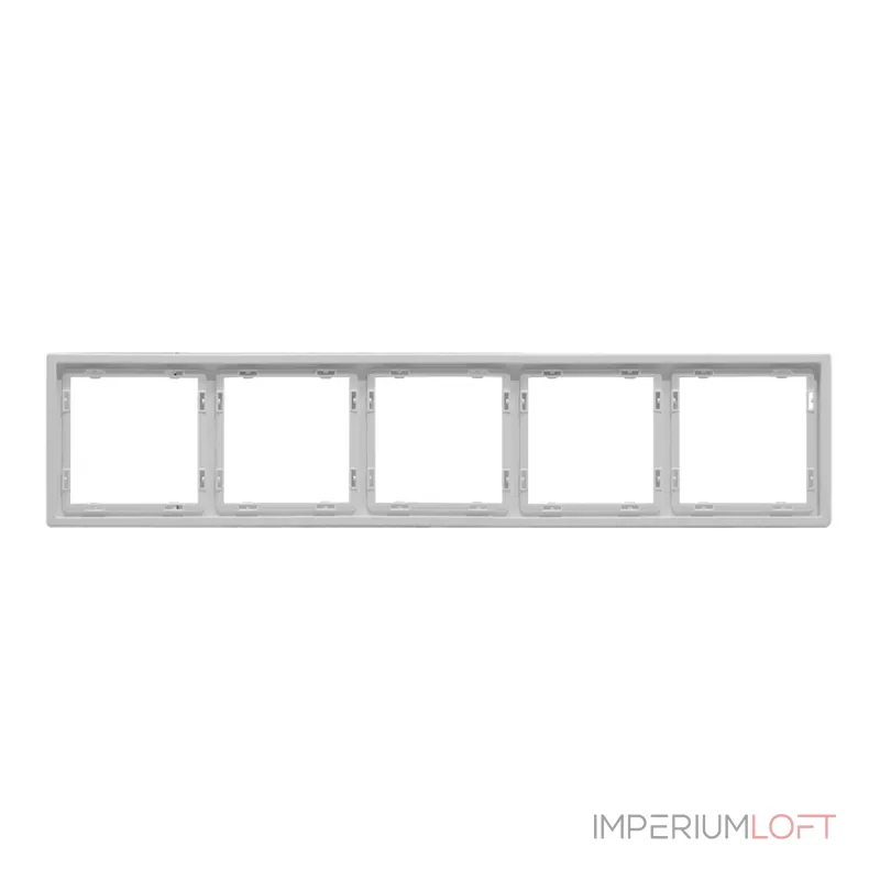 Рамка на 5 постов для розеток и выключателей LeDron 5 Frame PC White Рамка на 5 постов для розеток и выключателей LeDron 5 Frame PC White