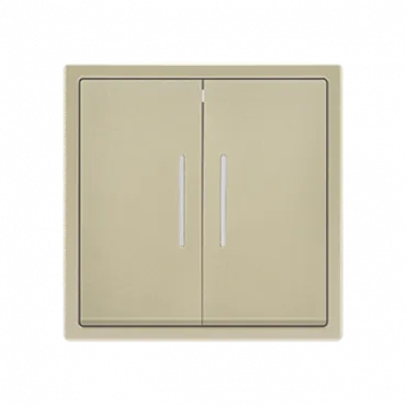 Двухклавишный проходной переключатель с LED-подсветкой FORKEL 2 Gang 2 Way LED Cashmere Двухклавишный проходной переключатель с LED-подсветкой FORKEL 2 Gang 2 Way LED Cashmere