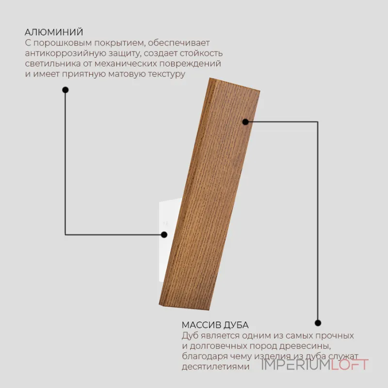 Настенный светодиодный светильник LeDron LD12260 LD12260-6W Wooden White