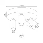 Потолочный поворотный светодиодный светильник LeDron SAGITONY SAGITONY R3 S40 Dim W-Bl от ImperiumLoft