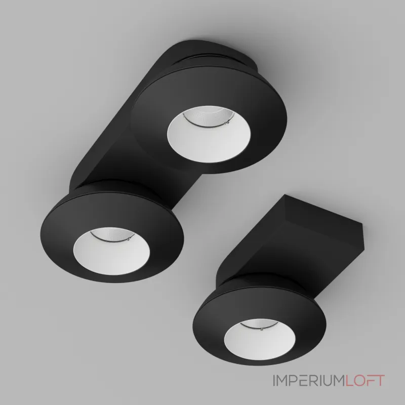 Потолочный поворотный светодиодный светильник LeDron KRIS SLIM KRIS SLIM Black-White TRIAC