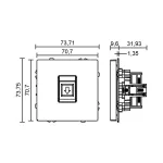 Розетка компьютерная одиночная LeDron CAT 6 (DATA) White