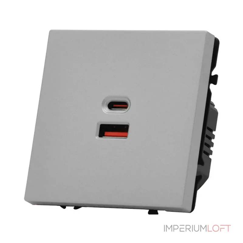 USB зарядное устройство типа A+С LeDron USB Socket A+C 65W Light Grey