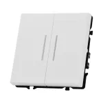 Двухклавишный выключатель с LED-подсветкой LeDron 2 Gang 1 Way LED White