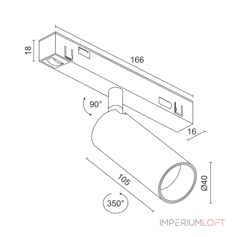 Светодиодный светильник для магнитной системы LeDron Sagi S40 Sagi S40 Black-White 4K Светодиодный светильник для магнитной системы LeDron Sagi S40 Sagi S40 Black-White 4K