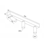 Потолочный поворотный светодиодный светильник LeDron SAGITONY SAGITONY E3 S40 W-Gl