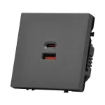 USB зарядное устройство типа A+С LeDron USB Socket A+C 65W Grey