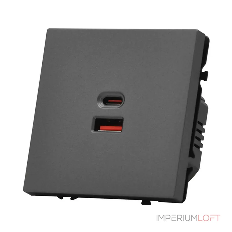 USB зарядное устройство типа A+С LeDron USB Socket A+C 65W Grey USB зарядное устройство типа A+С LeDron USB Socket A+C 65W Grey
