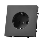 Розетка одинарная с заземлением с защитными шторками LeDron EU Socket Grey