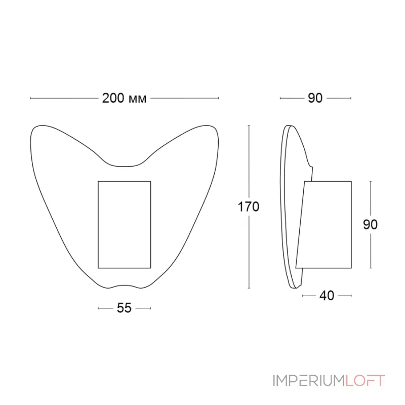 Настенный светодиодный светильник LeDron WINGS ZD8196-12W Brushed gold от ImperiumLoft Настенный светодиодный светильник LeDron WINGS ZD8196-12W Brushed gold от ImperiumLoft