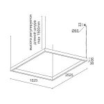 Подвесной светильник LeDron KVADRO Basic Wooden KVADRO Bas 1525х2525 4K W