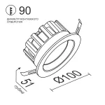 Встраиваемый светодиодный светильник LeDron DL73026-3.5/7W