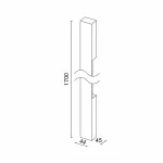 Настенный светодиодный светильник LeDron RAILING RAILING 1700 Black
