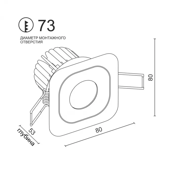 Встраиваемый поворотный светодиодный светильник LeDron LH07SB-R LH07SB-S White 10W 4000K DIM TRIAC от ImperiumLoft