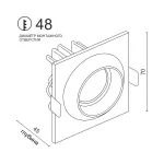 Встраиваемый светодиодный светильник LeDron GIZA MINI GIZA MINI SQ White-Gold от ImperiumLoft