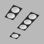 Встраиваемый светодиодный светильник LeDron LH07H-R LH07H-R SQ2 Black-White 20W 4000K DIM TRIAC