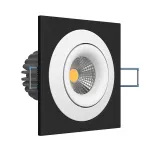 Встраиваемый поворотный светодиодный светильник LeDron LH07SB-R LH07SB-R SQ Black-White 10W 3000K DIM TRIAC