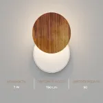 Настенный светодиодный светильник LeDron UFO UFO G2 Wooden White