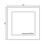 Рамка на 1 пост для розеток и выключателей LeDron 1 Frame PC Grey