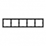 Рамка на 5 постов для розеток и выключателей LeDron 5 Frame PC Black