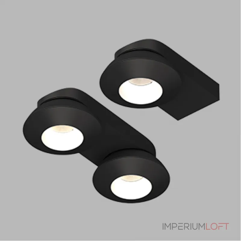 Потолочный поворотный светодиодный светильник LeDron KRIS SLIM KRIS SLIM 2 Black-White