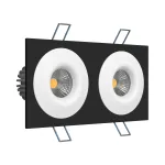 Встраиваемый светодиодный светильник LeDron LH07S-R LH07S-R SQ2 Black-White 20W 4000K DIM TRIAC