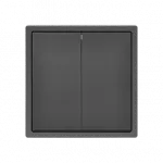 Выключатель двухклавишный звонкового типа LeDron 2G Reset Grey от ImperiumLoft