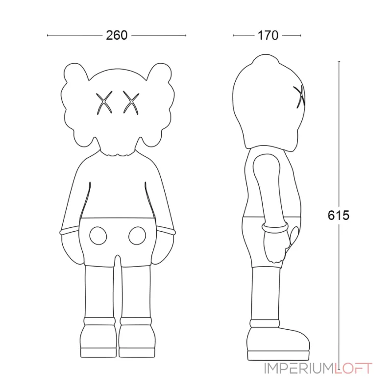 Дизайнерская статуэтка LeDron KAWS Mini 61A white от ImperiumLoft Дизайнерская статуэтка LeDron KAWS Mini 61A white от ImperiumLoft