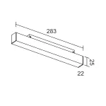 Светодиодный светильник для магнитной системы LeDron Sagi line MAX SAGI LINE 283 MAX Wh 4K