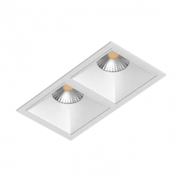 Встраиваемый светодиодный светильник LeDron LEVEL SQ 1 WHITE/BLACK