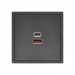 USB зарядное устройство типа A+С LeDron USB Socket A+C 65W Grey