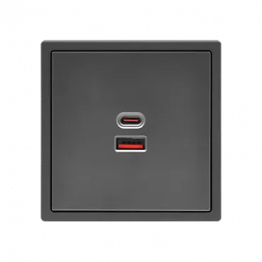 USB зарядное устройство типа A+С LeDron USB Socket A+C 65W Grey USB зарядное устройство типа A+С LeDron USB Socket A+C 65W Grey