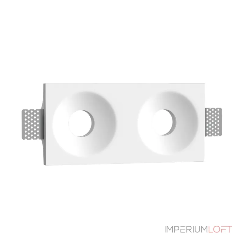 Встраиваемый гипсовый светильник под сменную лампу LeDron LUMI SQ2 111x235 D85
