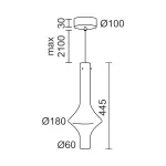Подвесной светильник LeDron 10705P 10705P smoky glass