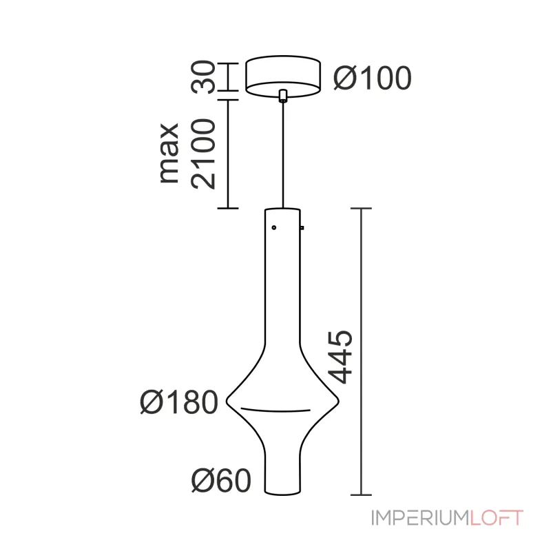 Подвесной светильник LeDron 10705P 10705P smoky glass